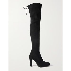 Stuart Weitzman Boots Highland Thigh High Over The Knee Heeled Black Size 9.5